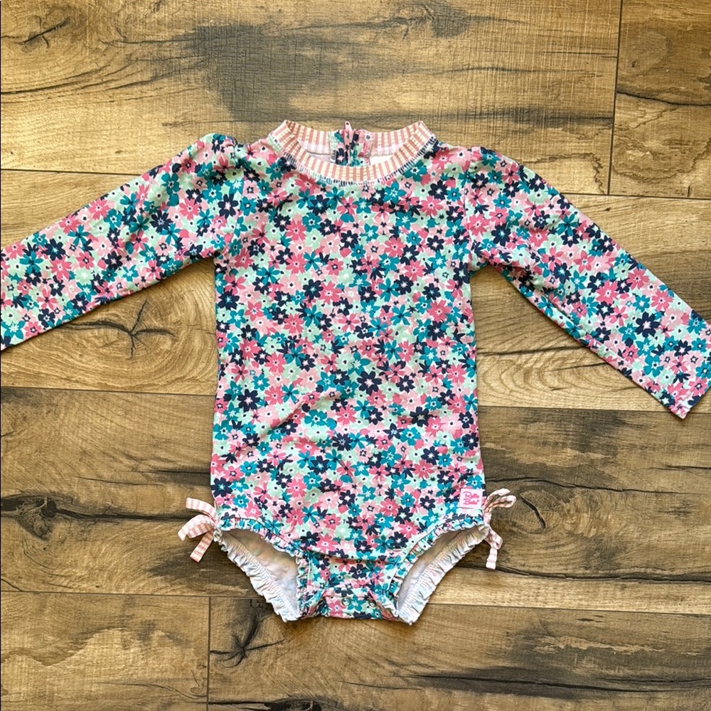 Ruffle Butts Water Lilies One Piece Rash Guard